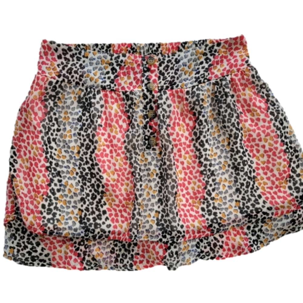 Mimi Chica Cheetah Tiered Mini Skirt Size Small